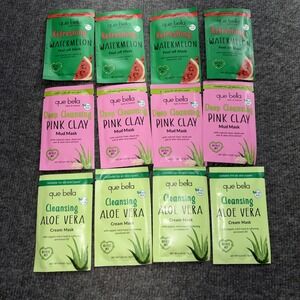 12 Que Bella Assorted Face Masks 0.24 Oz Each 16368